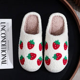 Warm Winter Strawberry Soft-Soled Cotton Slippers_Cwmm3057