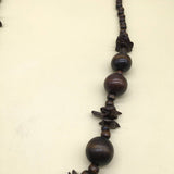 BOHEMIAN COCONUT WOOD BEAD NECKLACE_CWMM4923