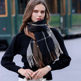 DOPAMINE COLOR MATCHING CASHMERE SCARF WARM_CWASC0220