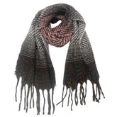 GRADIENT TASSEL SCARF FOR WOMEN WINTER SHAWL_CWASC0858