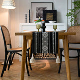 GEOMETRIC TASSEL HOLIDAY TABLE RUNNER_CWMM0994