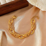 Versatile 18K Gold Titanium Steel Bracelet_Cwmm3719