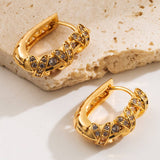 MINIMALIST GOLD PLATED HOOP EARRINGS FOR WOMEN_CWMM8530