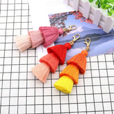 HANDMADE COTTON ROPE TASSEL KEYCHAIN_CWMM1558