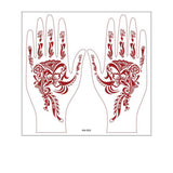 REALISTIC HENNA TATTOO STICKERS BROWN RED LACE_CWMM8361