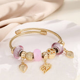 Trendy Beaded Bracelet With Bear Swan Heart_Cwmm8500