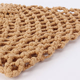 HOLLOW ONE SHOULDER COTTON BEACH WOVEN BAG_CWAB4688