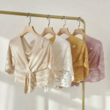 STRIPED OUTER KNITTED DECORATIVE SHAWL_CWASC0759