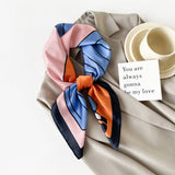 Mint Mambo Style Cartoon Print Satin Square Scarf_Cwasc0817