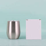 12OZ EGG SHAPE INSULATED WINE TUMBLER CUP_CWMM7905