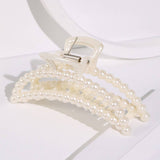 Chic Pearl Heart Claw Clip Minimalist Hair Grip