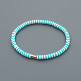 FASHIONABLE MULTI COLOR SOFT CLAY BEADED BRACELET_CWMM3818