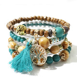BOHEMIAN TASSEL WOODEN STRING FASHION BRACELET_CWASC0692