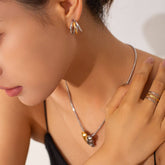 STAINLESS STEEL COLOR MATCHING THREE LAYER RINGS_CWAJE1240