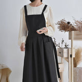 COTTON SOLID COLOR ADJUSTABLE APRONS WITH POCKETS_CWMM3298