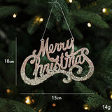 GLITTER REINDEER HOUSE CHRISTMAS TREE ORNAMENT_CWMM9749