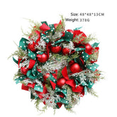 CHRISTMAS BALL GREENERY RIBBON WREATH WALL DECOR_CWMM9902