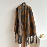 PRINT WINTER SCARF WARM THICK UNISEX SHAWL WRAP_CWASC0972
