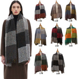 LARGE PLAID SCARF UNISEX WINTER WRAP SHAWL_CWASC0867