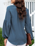V-neck pullover silk blouse