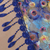 COLORFUL HOLLOW TASSEL LACE TRIANGLE SCARF VEIL_CWMM1989
