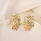 NEW SIMPLE HOLLOW FLOWER ENAMEL EARRINGS_CWAJE3991