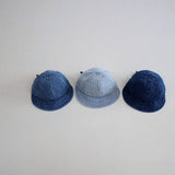 KIDS SIMPLE DENIM BASEBALL CAP SOFT BRIM SUN HAT CWAH2912
