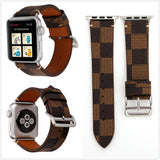 APPLE WATCH9 STYLISH PLAID LEATHER STRAP_CWASC1579