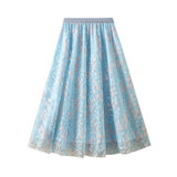 EMBROIDERED LAYERED TULLE SKIRT WITH ELASTIC WAIST_CWBMS0396
