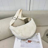 Winter Light Casual Versatile Shoulder Plush Bag_Cwab3920