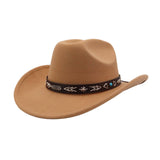 MEN WOMEN WOOL COWBOY FEDORA HAT ETHNIC STYLE_CWAH04498