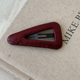 Faux Leather Geometric Bb Clip Elegant Hairpin_Cwaha08051