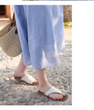 Striped Tencel Linen Skirt