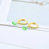 GEOMETRIC TEARDROP DIAMOND FRENCH EARRINGS_CWAJE1758