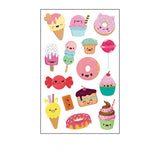 FOODIE TATTOO STICKERS BURGER CAKE CANDLES_CWMM8396