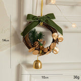 IRON METAL CHRISTMAS BELL HANGING WREATH DECOR_CWMM9740