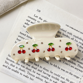 CHERRY ACETATE HAIR CLAW 8CM CUTE TRENDY CLASP_CWAHA1334