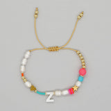 FASHION HAND WOVEN LETTER PEARL BRACELET_CWMM3812