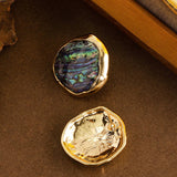 NATURAL ABALONE SHELL SILVER NEEDLE EARRINGS_CWMM4295