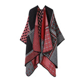 SHAWL SCARF FAUX CASHMERE SLIT CAPE_CWASC2261