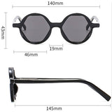 FLORAL ARM HEXAGON ROUND SUNGLASSES CUTE LOOK_CWASG1179