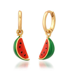 HOT SUMMER FRUIT EARRINGS WATERMELON LEMON CACTUS_CWAJE5108