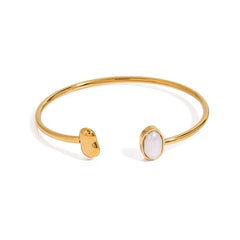 ELEGANT PEARL OPEN CUFF BRACELET IN STAINLESSSTEEL_CWAJE4655
