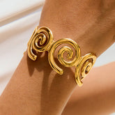 ELEGANT HOLLOW OPEN CUFF BRACELET FOR WOMEN_CWAJE4827