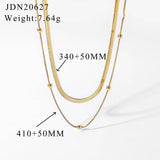 MULTILAYER GOLD PLATE STAINLESS STEEL NECKLACE_CWAJE0619