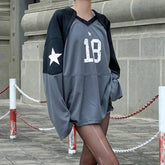 Vintage Star Print Pullover Sweatshirt