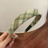 SMALL FRESH PLAID SOLID COLOR VERSATILE HEADBAND_CWAHA2857