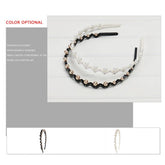 ACETATE WAVE PEARL HEADBAND HAIRPIN_CWAHA4366