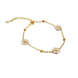 SMALL FLOWER PEARL BRACELET SET_CWAJE1668