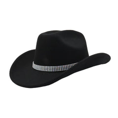 COUPLE FEDORA JAZZ HAT WESTERN ETHNIC WOOL HAT_CWAH04364